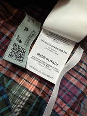 “Off-White” Stencil Flannel Multi Check Shirt Men’s Size S