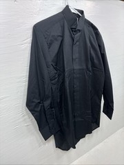 New Classix Black Long Sleeve Button Up English Shirt Small CC-9