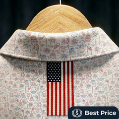 Rhoback Performance Golf Polo Shirt Patriotic Eagle Men M-L-XL