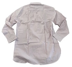 NEW Active After Coffee Everyday LS Button Up Striped Shirt Size Medium M NWT
