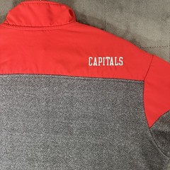 Washington Capitals Gray Jacket Full Zip Pockets Men’s Size Large NHL Hockey