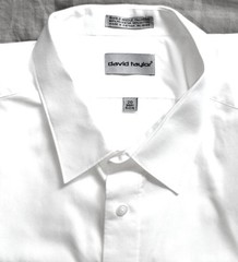 NEW DAVID TAYLOR IVORY COTTTON POLYESTER SHORT SLEEVE BUTTON UP SHIRT 4XL -20