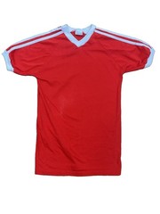 True Vintage 70s V-Neck Red Mens Small Ringer Soccer Football T Shirt