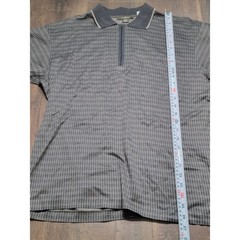 Ermenegildo Zegna Mens Grey Grid 1/4 Zip Polo Shirt Made in Italy Size M 50