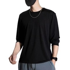 Plus Size Men’s Breathable Mesh Long Sleeve T Shirt for Daily Party Wear