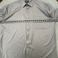 FLEX Men’s Luxury Edition 3XL Gray Solid Woven Polyester Button-Up Shirt Pockets