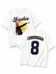 Unisex Sophie Cunningham #8 Double‑Sided Tee, Oversized Game‑Day Basketball Grap