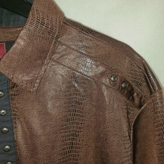 Vassari Los Angeles Mens 2XL Short Sleeve 1/4 Snap Front Shirt Brown
