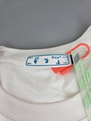 Off Wht Open Scribble Lines Logo White T-Shirt Cotton Regular Fit S/M/L/XL T70