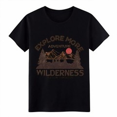 Explore More Adventure Wilderness Mountain Sunset Pine Tree Vintage Unisex TEE