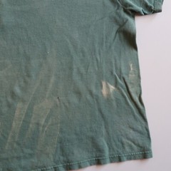 Green Blank Fruit of the Loom Pocket Tee T Shirt Sun Ghost Faded Distressed XXL