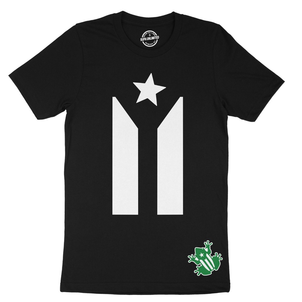 Puerto Rico Flag Coqui T-Shirt Graphic Hip Hop Style Unisex Travel T-Shirt