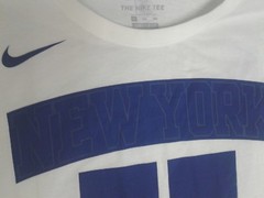 AUTHENTIC NIKE NBA DRY ELEV BLOCK NEW YORK FT/BK PRINT 912498-100