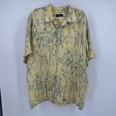 Jim Thompson Men Tropical Linen Button Up Shirt Size XL Resort Hawaiian Vacation
