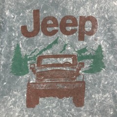 Jeep Spirit 1941 Mens Graphic T-Shirt Grey Mineral Wash Mountain Size M