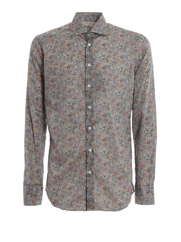 Etro Button Down Multicolor Paisley Long Sleeve Shirt Men’s 40 Made In Italy