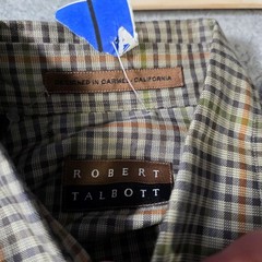 Robert Talbott Mens Medium Button Down Shirt Multicolor Check Cotton B261-21