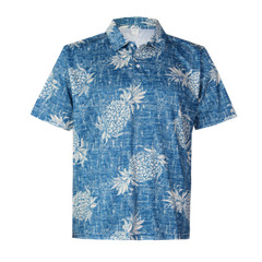 PALMWAVE MEN’S MICROFIBER KNITTED ALOHA POLO SHIRT