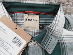 SIMMS Guide Flannel MEDIUM Forest/White Dimensional Buffalo $ 149.98