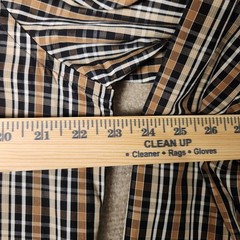 Robert Talbott Button Down Mens Large Brown Plaid Trim Fit Excellent Long Sleeve