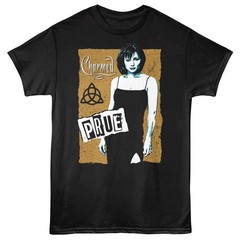 Charmed – Prue Contrast – American Classics – Black Front Print Adult Short Slee