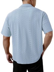Summer Breathable Solid Button Lapel Shirt