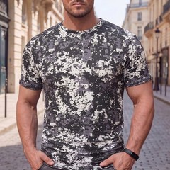 Men’s summer camouflage breathable casual outdoor jogging short sleeve