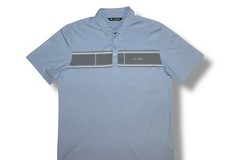 Travis Mathew Golf Polo Cotton‑Poly Blend Light Blue Large L