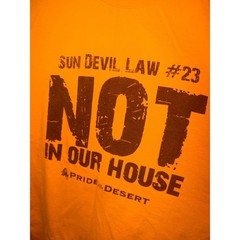 Hanes Authentic ASU Sun Devils Not In Our House Sparky T-Shirt Gold XL