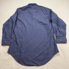 Ledbury Tailored Fit Blue Micro Pattern Cotton Button Down Shirt Mens 16 1W22L4