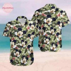 Mickey Mouse Button Shirt, Mickey Mouse 3D HAWAII SHIRT MOTHER DAY GIFT US SIZE