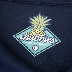 NEW Chubbies Performance Polo Mens Large Navy Blue American Flag Out of the Blue