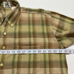 Vintage Best Original Mens Plaid Button down Shirt Size Large Made in Kuwait