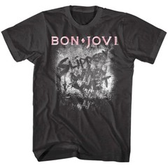 Bon Jovi Slippery When Wet Steam Men’s T Shirt Rock Album Cover Concert Merch
