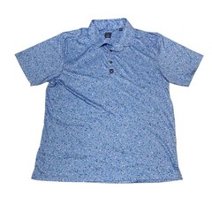 CON.STRUCT Men’s Quick Dry Performance Blue Dot Golf Polo Shirt