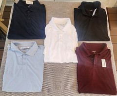 Old Navy Performance Core Polo 5-Pack for Men / Size Large–Brand New With Tags!