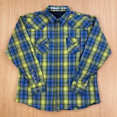 Wrangler Shirt Mens XXL Plaid Western Pearl Snap Long Sleeve 20x Rancher Cowboy