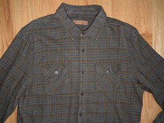 Nifty Genius Men’s Large Button Down Long Sleeve Houndstooth Plaid Shirt