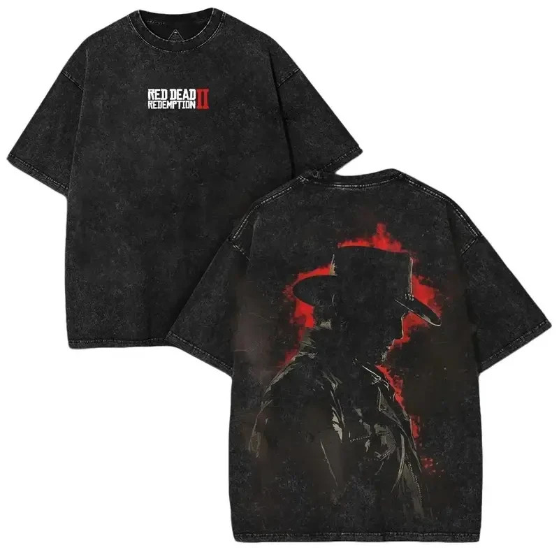 Red Dead Redemption 2 Vintage Double Sided Tee Arthur Morgan Graphic Shirt