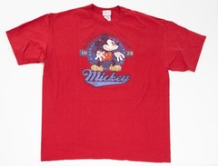 Vintage Disney 90s Mickey Mouse Shirt Size XL Cartoon Promo Funny Humor Red