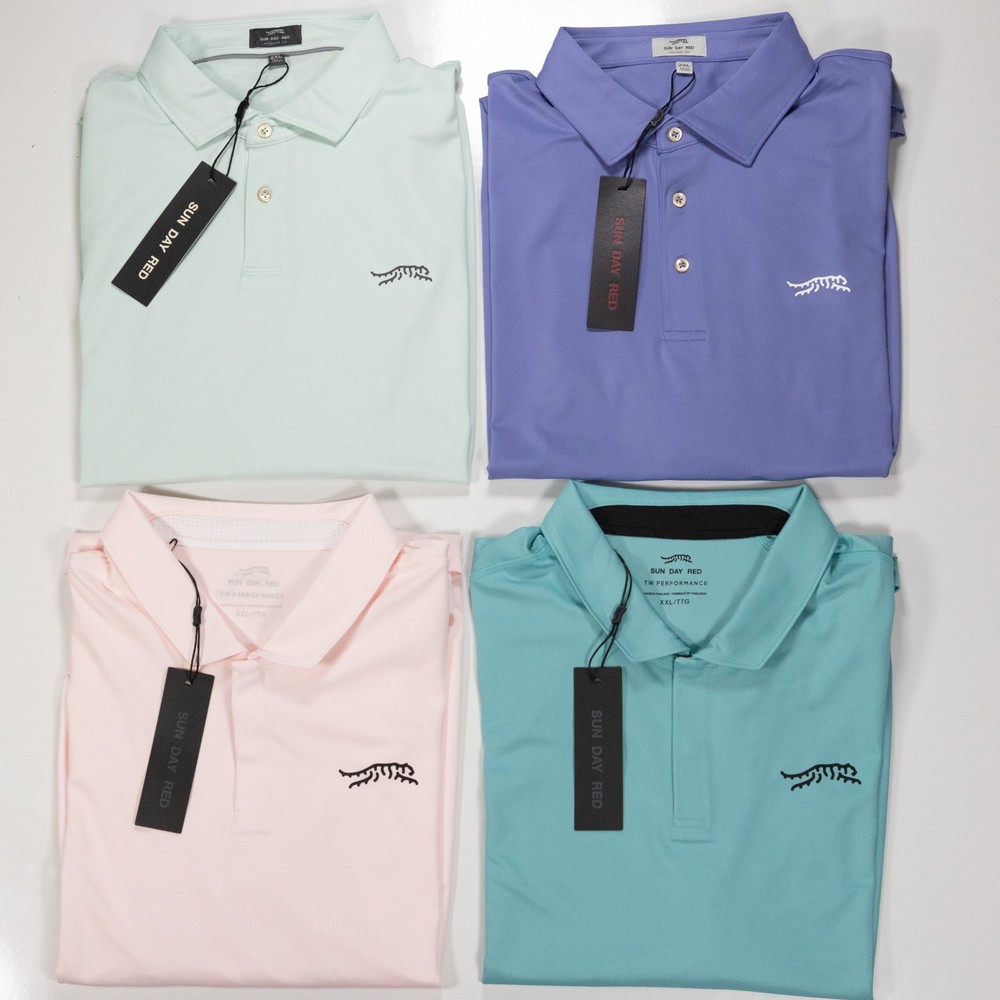 Sun Day Red 2XL NWT 4 Pack Polo Bundle Purple Blue Pink Porcelain Golf Shirts