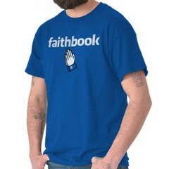 Faithbook Funny Internet Christian Religious Adult Short Sleeve Crewneck Tee