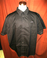 AMC Theaters Men’s Short-Sleeve Button Shirt, Black, Superior Uniform, Size 5XL