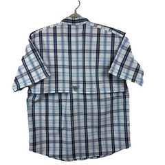 Columbia PFG Super Bonehead Button Down Fishing Shirt Mens Medium Blue Plaid
