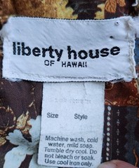 Vintage 1970s Liberty House of Hawaii Aloha Shirt Polynesian Asian Mens M VTG