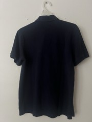 Aéropostale Men’s Navy Blue Solid Knit Polo Shirt M Short Sleeve Logo