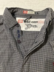 Mark Ecko Complex Button Up Short Sleeve Mens. XL Buttons Are Hidden