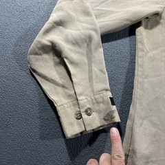 Workrite FR Button Up Shirt Men’s Large Beige Long Workwear Oilfield *READ*