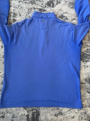 Peter Millar Blue Element E4 Wicking 1/4 Zip Golf Pullover Sz XL See Pics Logo