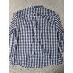 JOHNNIE-O Prep-Formance Performance Nylon Viscose Stretch Blue White Plaid Sz L